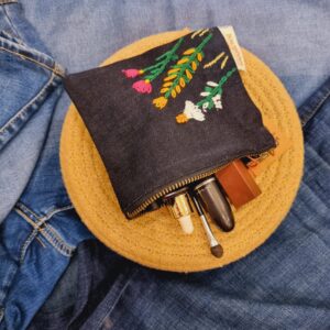 Denim Pouch - Single Pocket - Black
