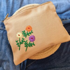 Denim Tote - Beige