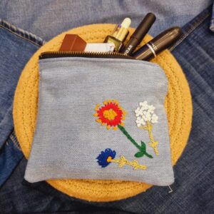 Denim Pouch - Single Pocket - Grey