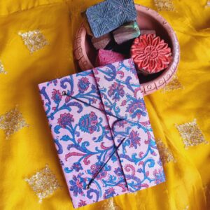 Pink Forest-Upcycled Handloom Fabric Journal