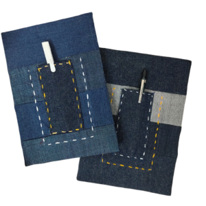 Denim Patchwork Upcycled Pocket Diary by The Second Wardrobe